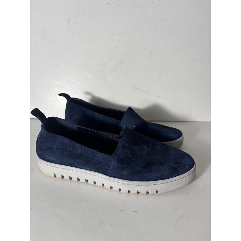 Vionic Uptown A Line Navy Suede Loafer Womens 10 Slip On Comfort Orthotic Casual